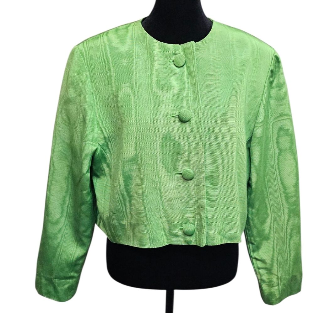 Vintage Irredescent Green Cropped Jacket
